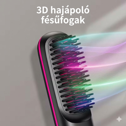 ProWave™ Vezeték nélküli hajegyenesítő kefe – Gyors felmelegedés & LED kijelző