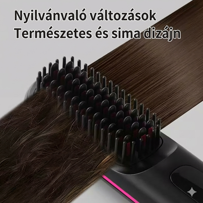 ProWave™ Vezeték nélküli hajegyenesítő kefe – Gyors felmelegedés & LED kijelző